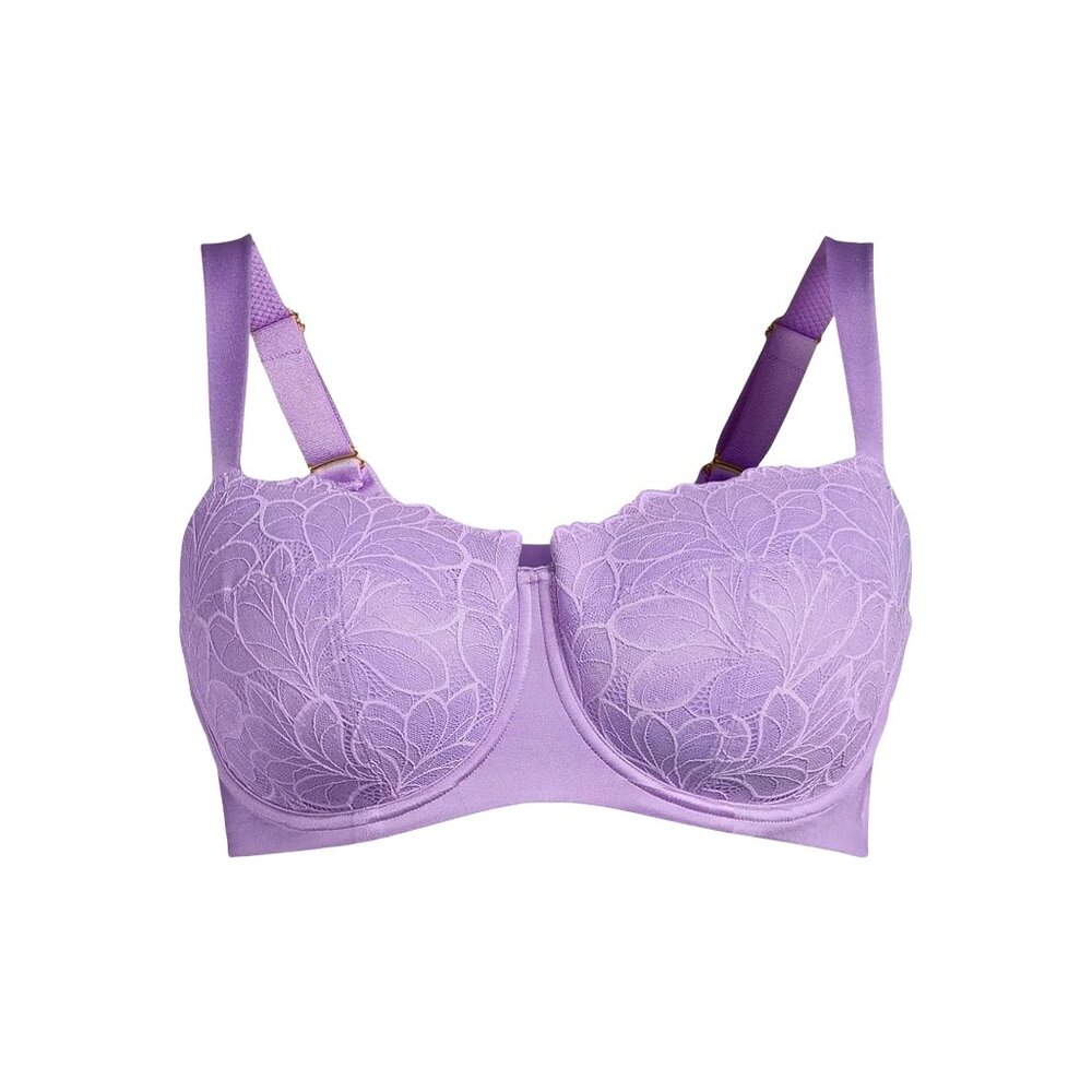 Joyspun Underwire Balconette Bra Plus Size 46DD Full Figure Lightly Padded Purpl - Picture 5 of 5